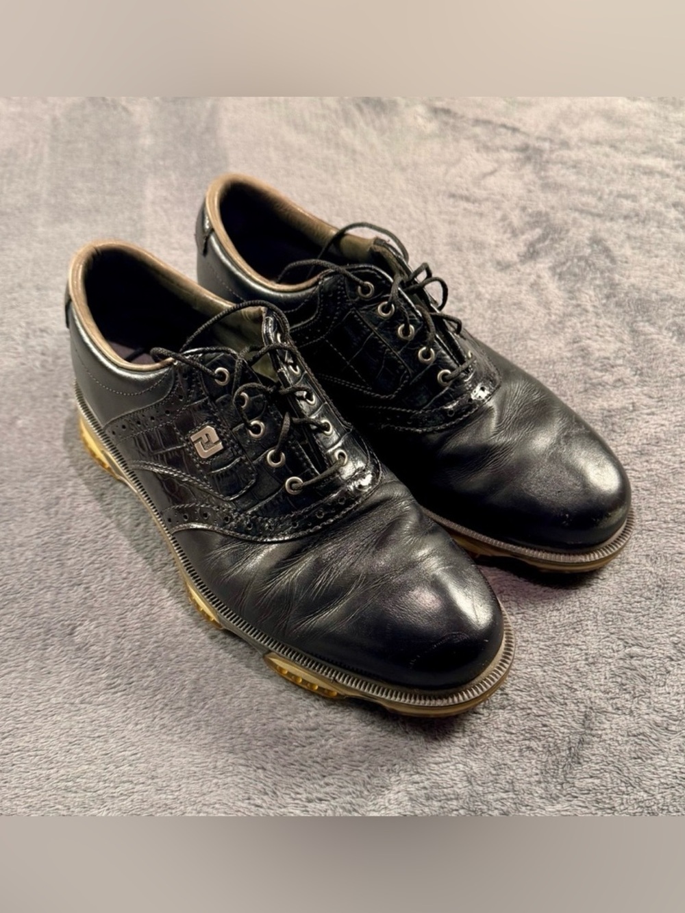 FootJoy DryJoys Tour Black Leather Golf Shoes